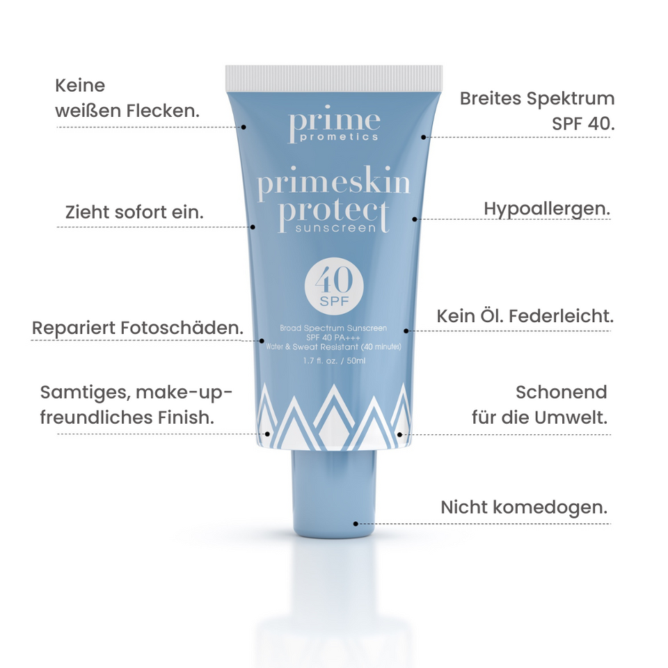 PrimeSkin Protect: SPF 40 Sonnencreme für reife Frauen