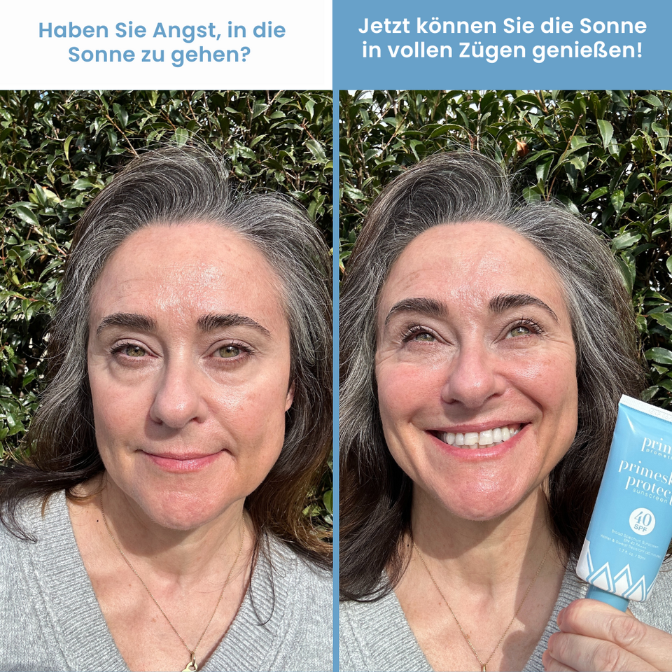 PrimeSkin Protect: SPF 40 Sonnencreme für reife Frauen